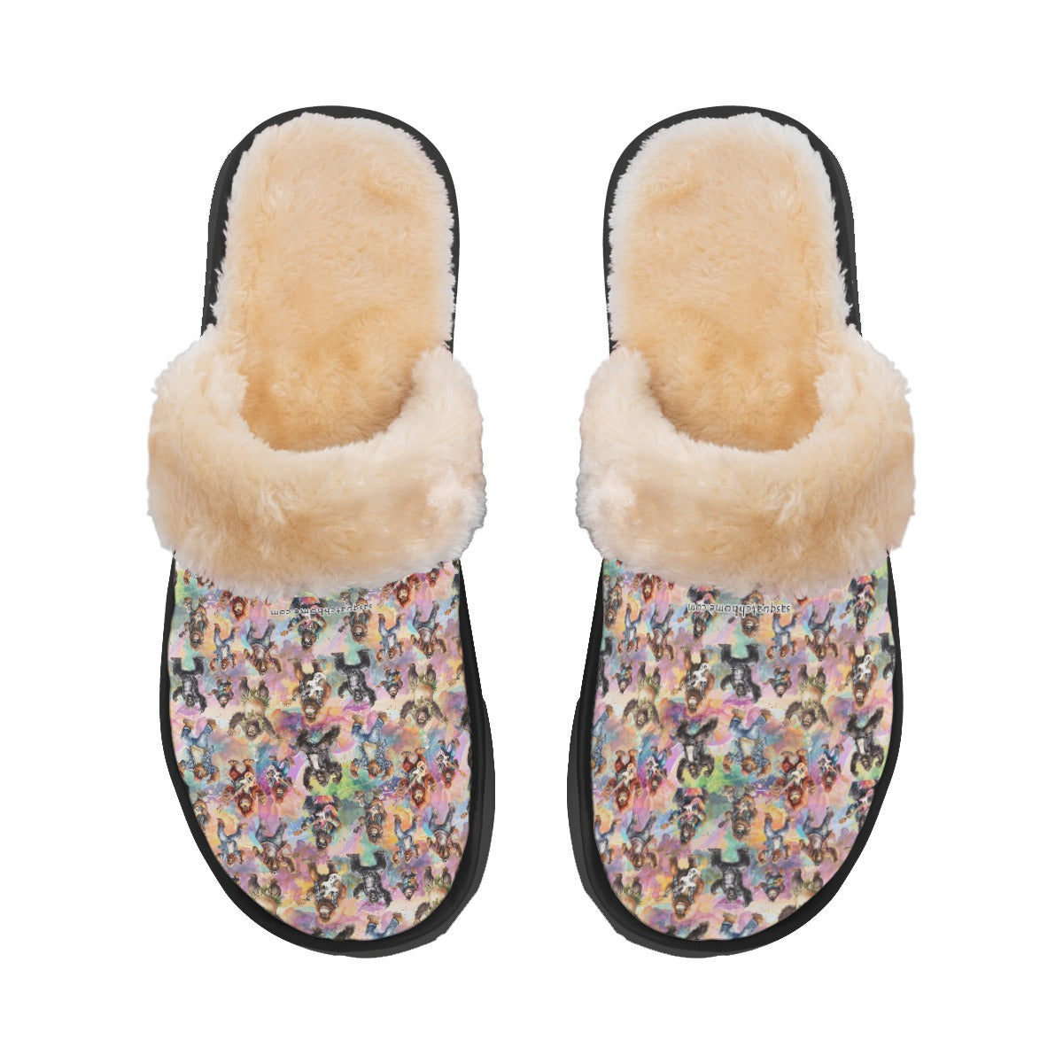 19 Bigfoot / Sasquatch Designs, Men’s Plush, Fuzzy Slippers