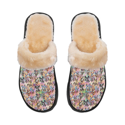 19 Bigfoot / Sasquatch Designs, Men’s Plush, Fuzzy Slippers