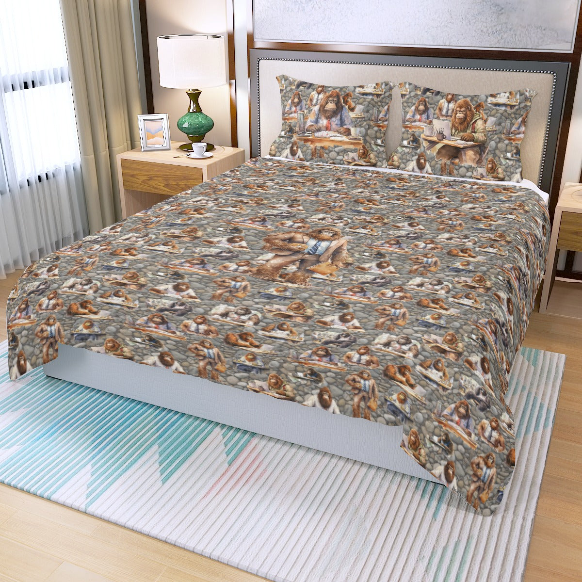 Sophisticated Sasquatch Three Piece Duvet Bedding Set