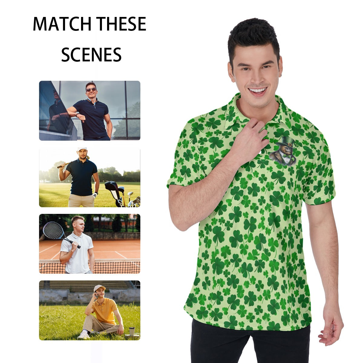 Bigfoot / Sasquatch Design, Men's Polo Shirts