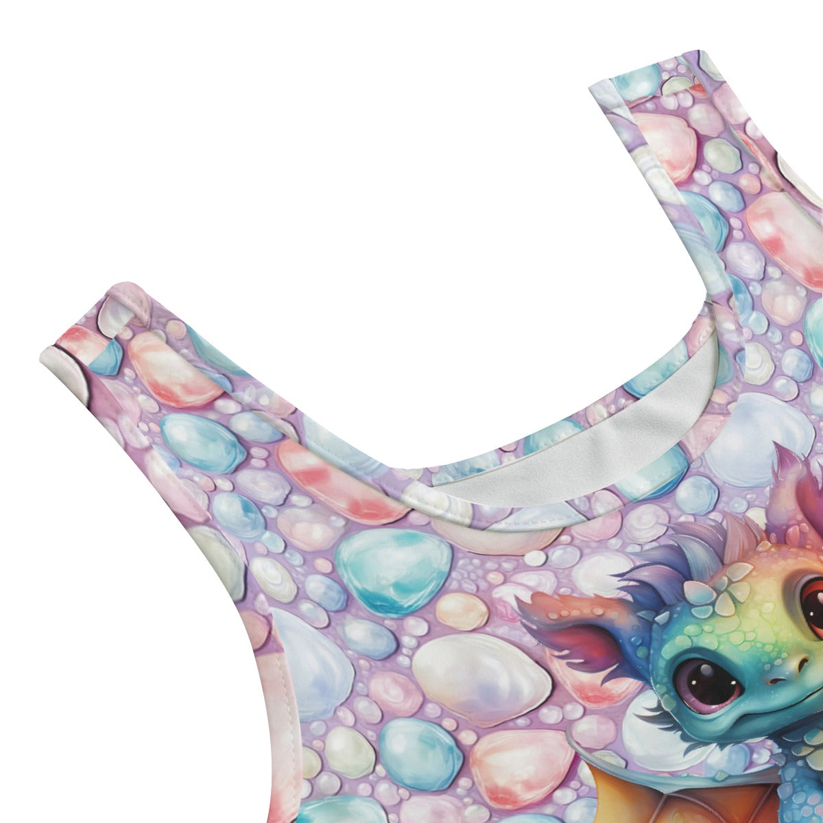 Baby Dragon on Colored Stones, Women’s 2 Piece Yoga Short Set