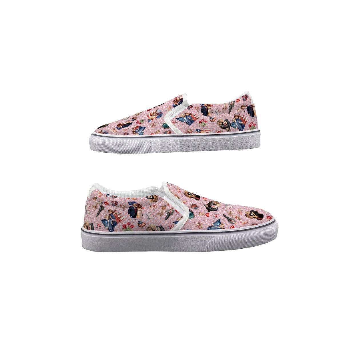Donald Trump Themed, Women's Slip On Sneakers