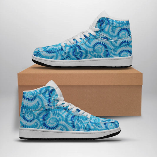 Tie-Dye Men's Synthetic Leather Stitching Shoes