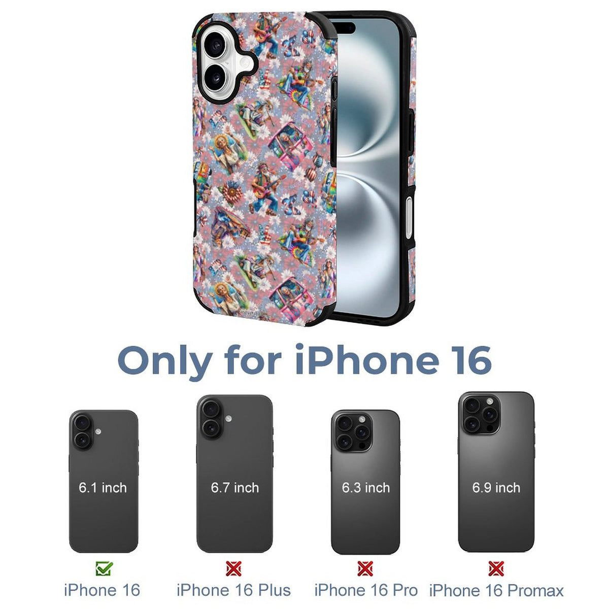 8 Patriot Designs, Microfiber iPhone 16 Cases