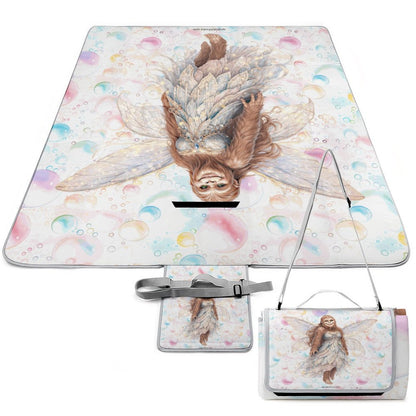 Foldable Zipper Picnic Mat- Blanket 58”x58” w/ Carry Straps