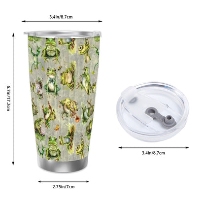 Themed 20 oz Travel Coffee Mug w/ Straw & Brush Options
