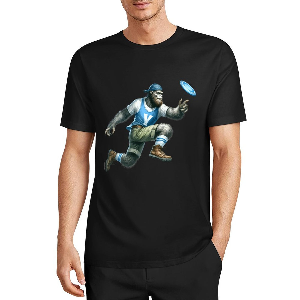 DTF 160gsm Cotton Men's Short Sleeve T-shirt (Front Printing)