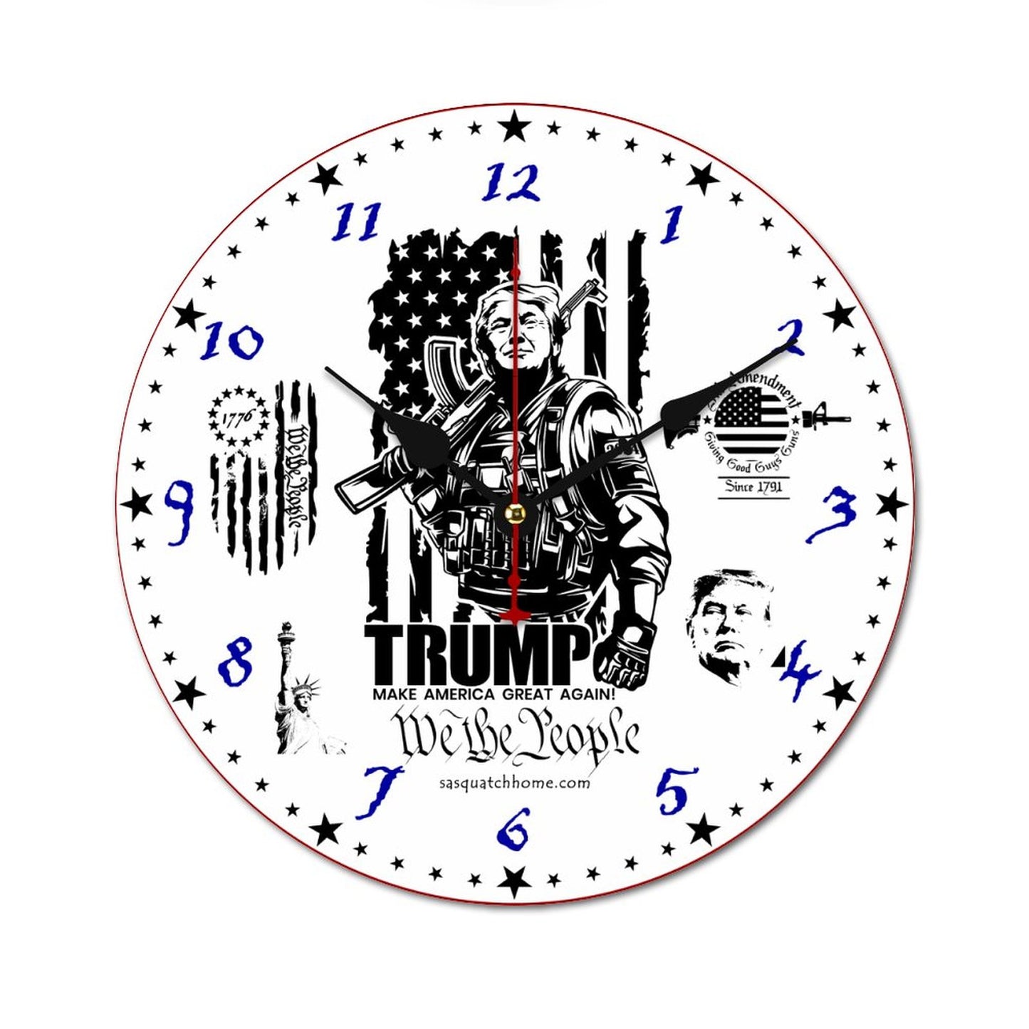 Donald Trump Wooden Wall Clock- Made in USA