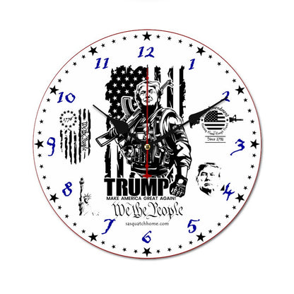Donald Trump Wooden Wall Clock- Made in USA
