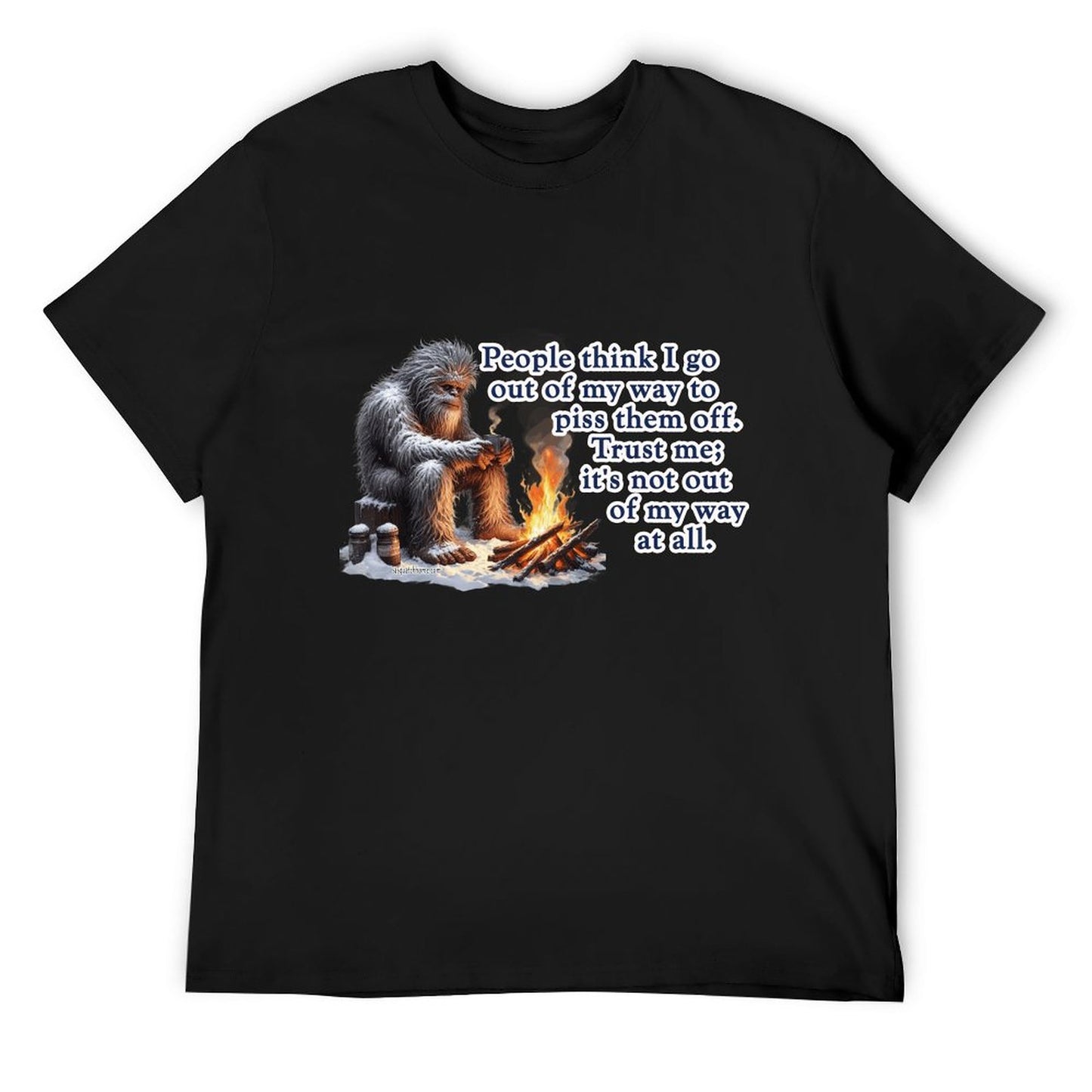 "People Say I go out of my way", Bigfooot, Sasquatch - Short Sleeve Tshirt Men