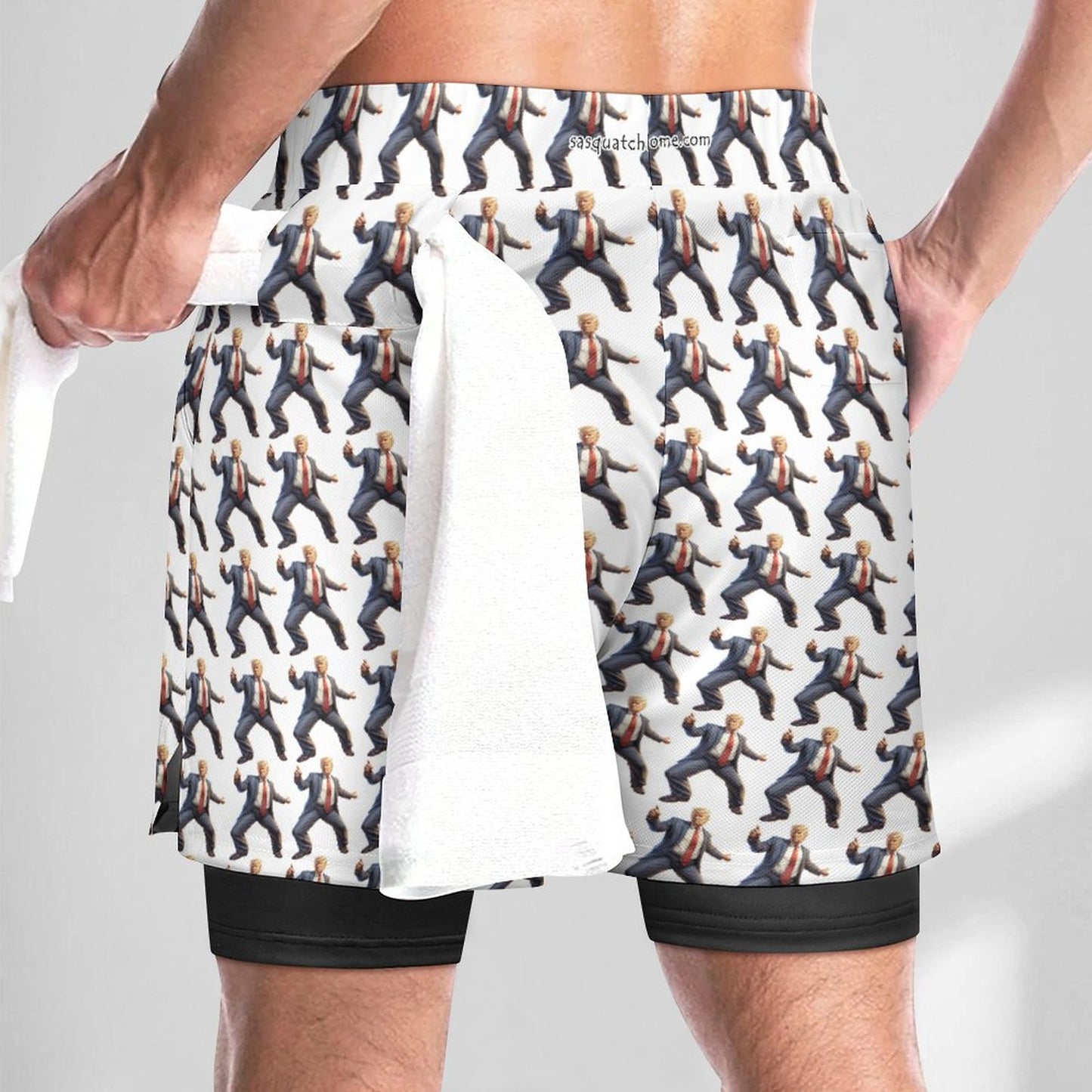 Donald Trump Designs Men Beach Shorts / Swim trunks with 4 Pockets