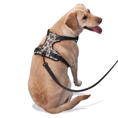 Dog Harness Bigfoot / Sasquatch Designs, collar, front and back latch - PERSONALIZE
