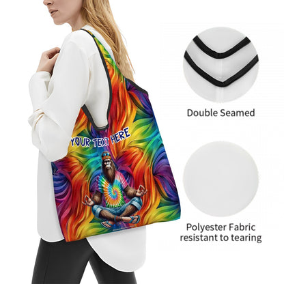 Hippie Sasquatch / Bigfoot, Reusable Folding Bag