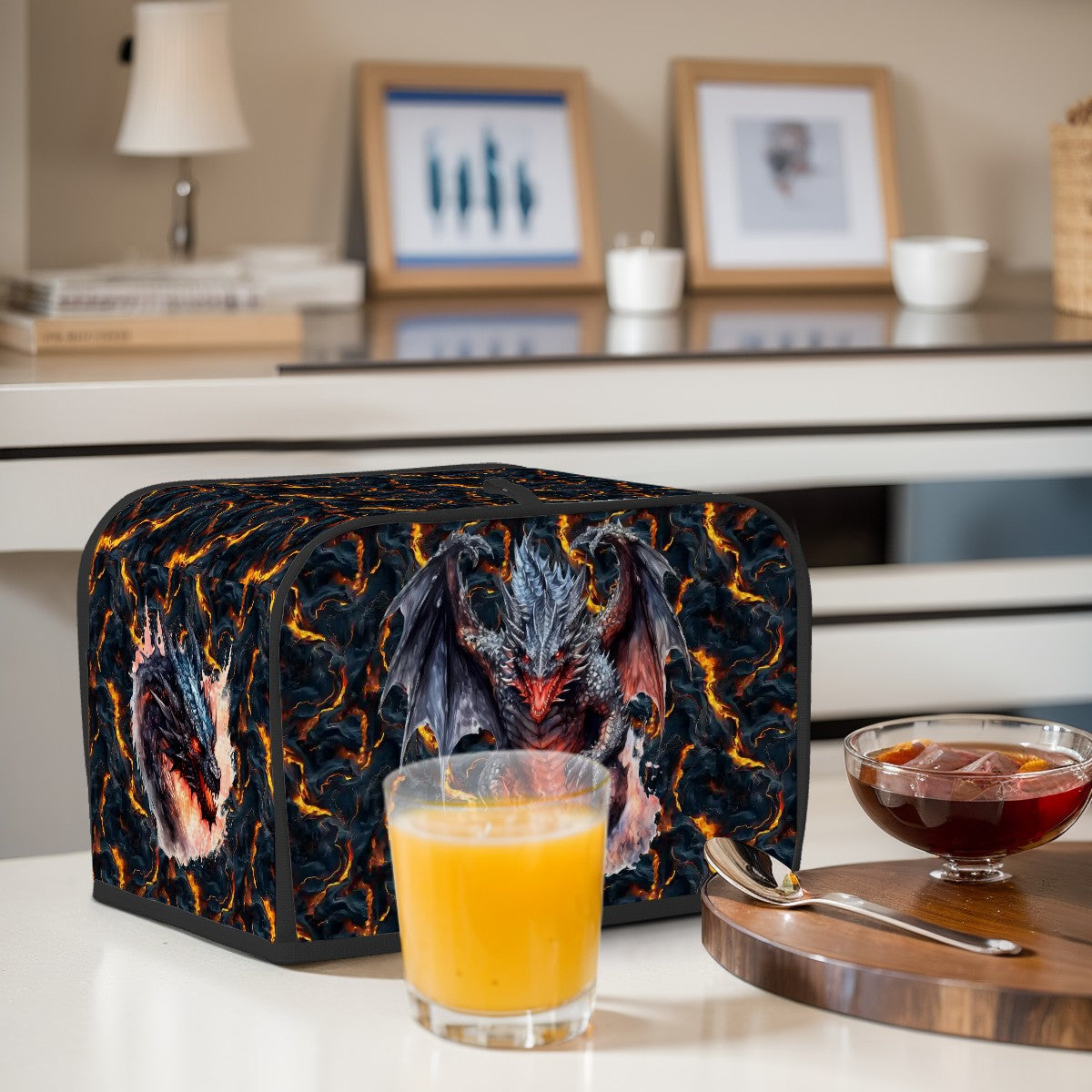 Fire Dragon on Lava, 2 Slice Toaster Cover
