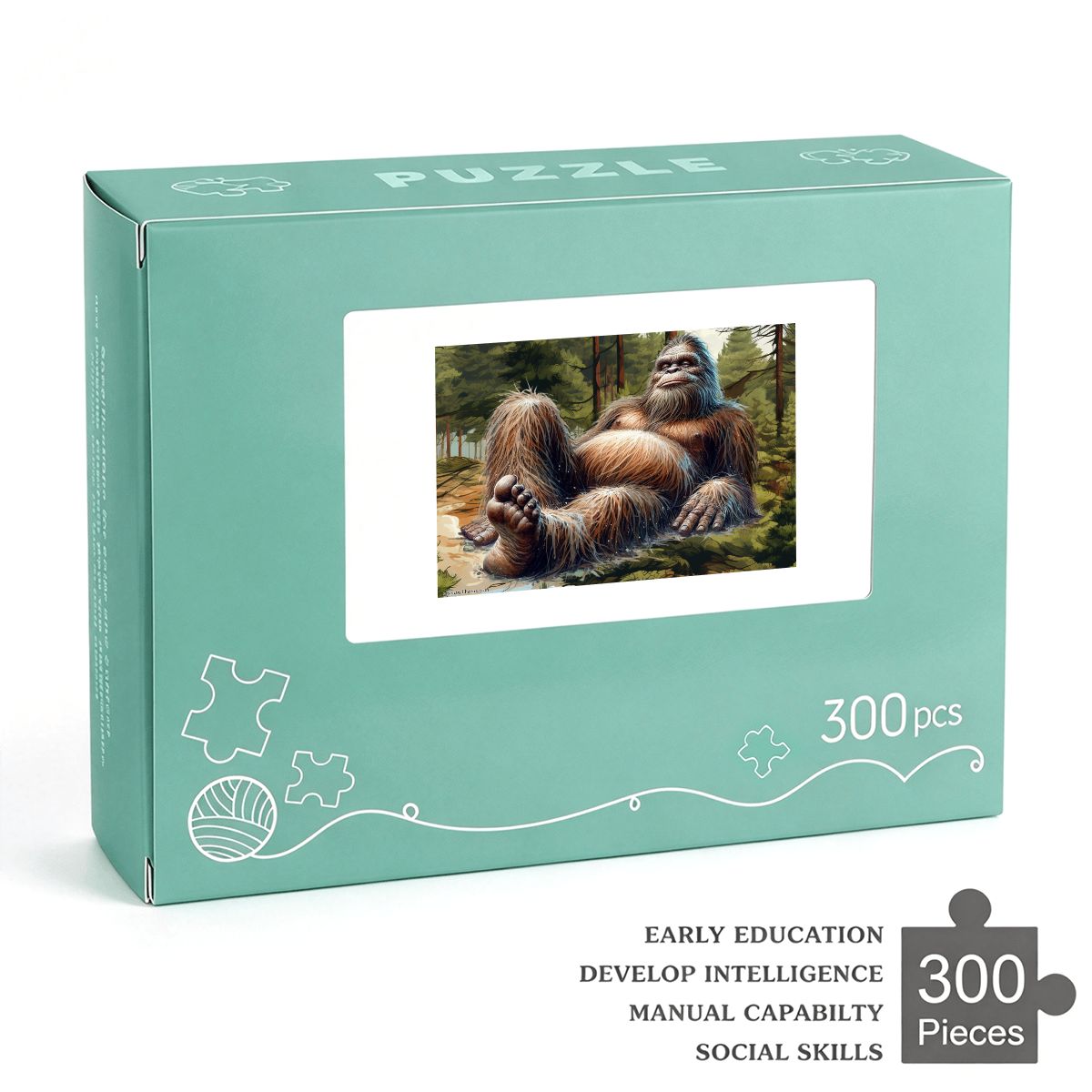 Laid Back Sasquatch 300pcs Horizontal Wooden Jigsaw Puzzles