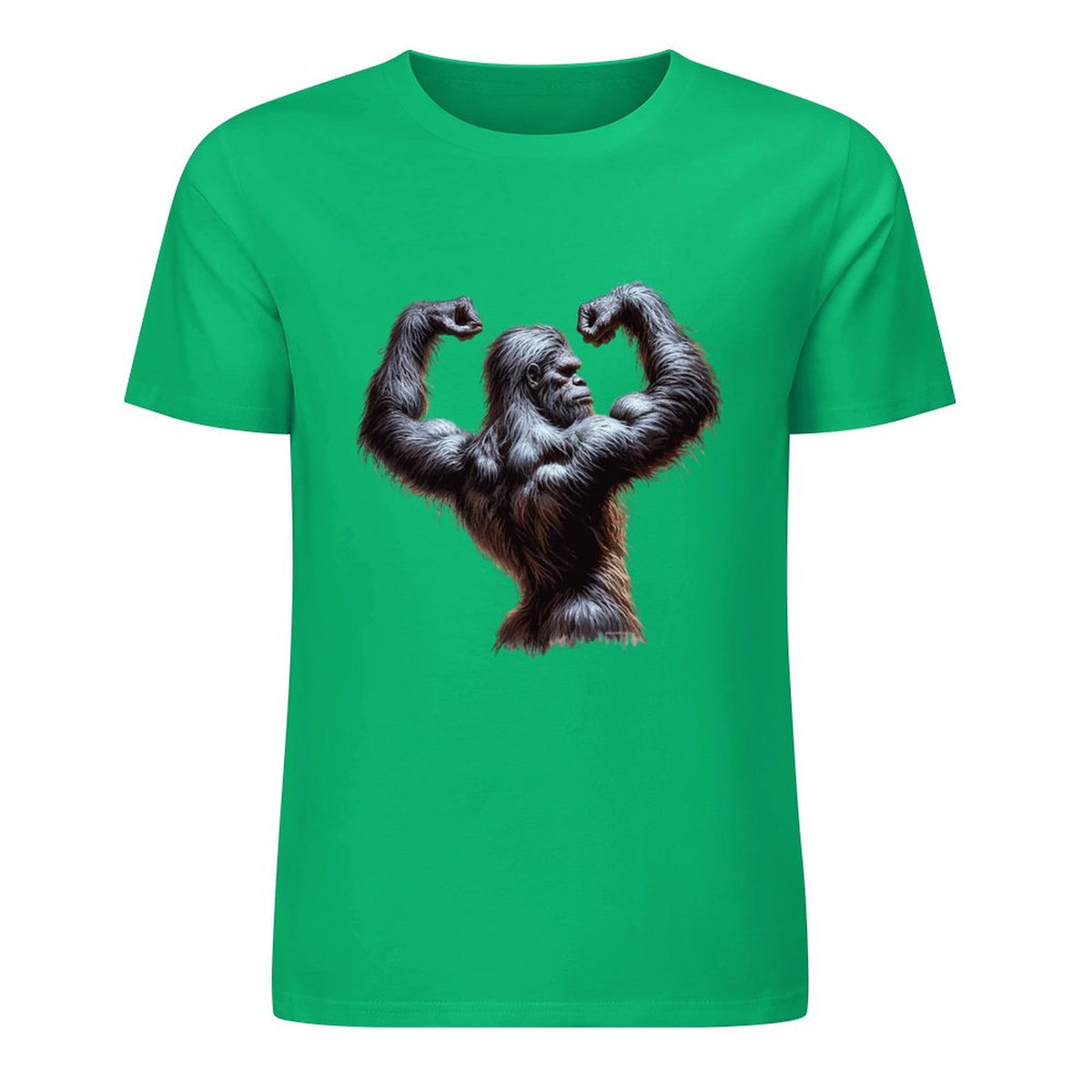 Bigfoot - Sasquatch Double Muscle Short Sleeve Cotton T-Shirt