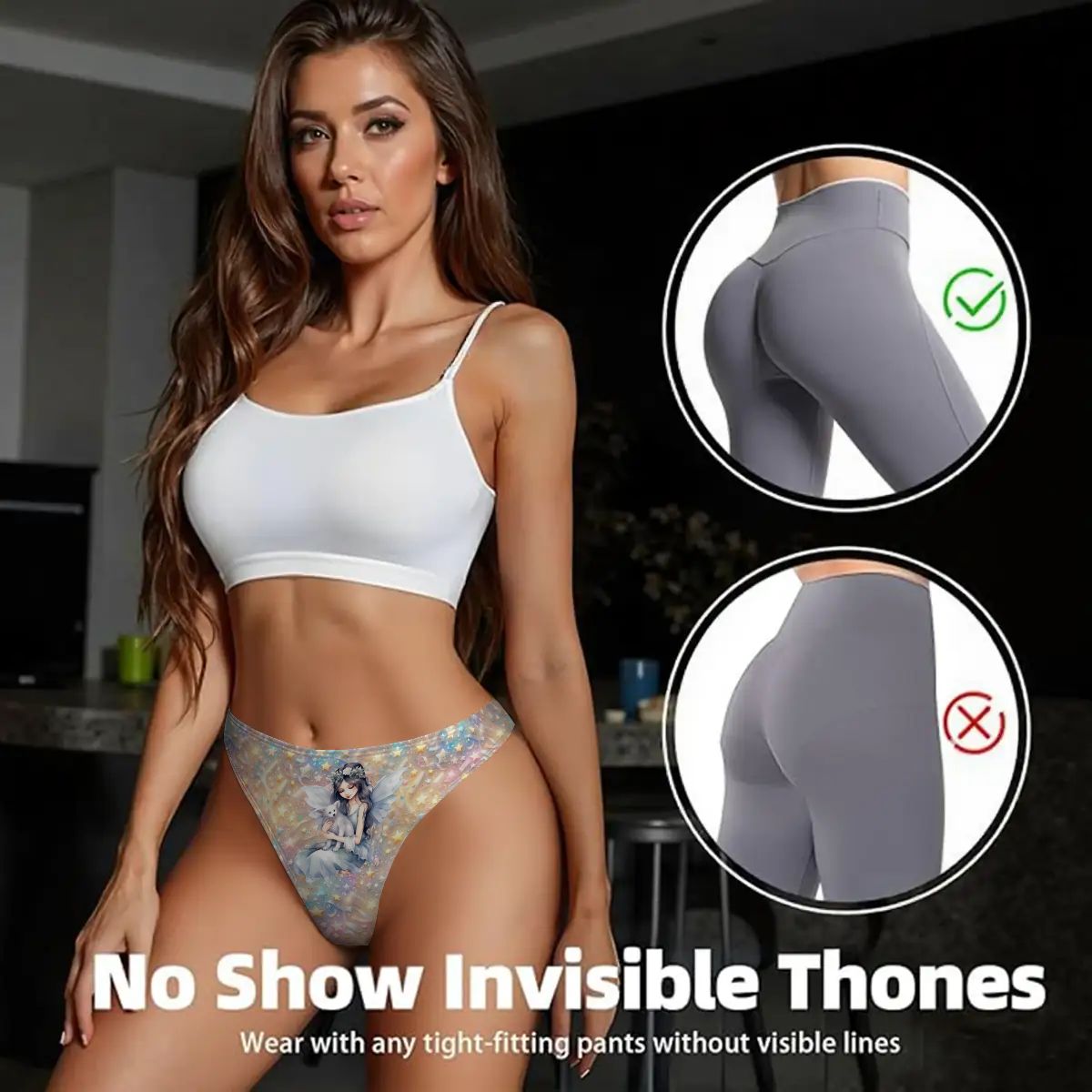 Women’s Fairy Polyester Thong, Panties, Underwear