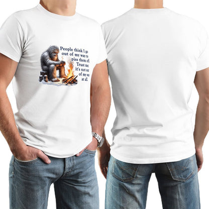 "People Say I go out of my way", Bigfooot, Sasquatch - Short Sleeve Tshirt Men