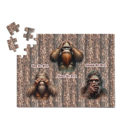 Bigfoot / Sasquatch, "See no evil..", Jigsaw Puzzles, 4 Sizes