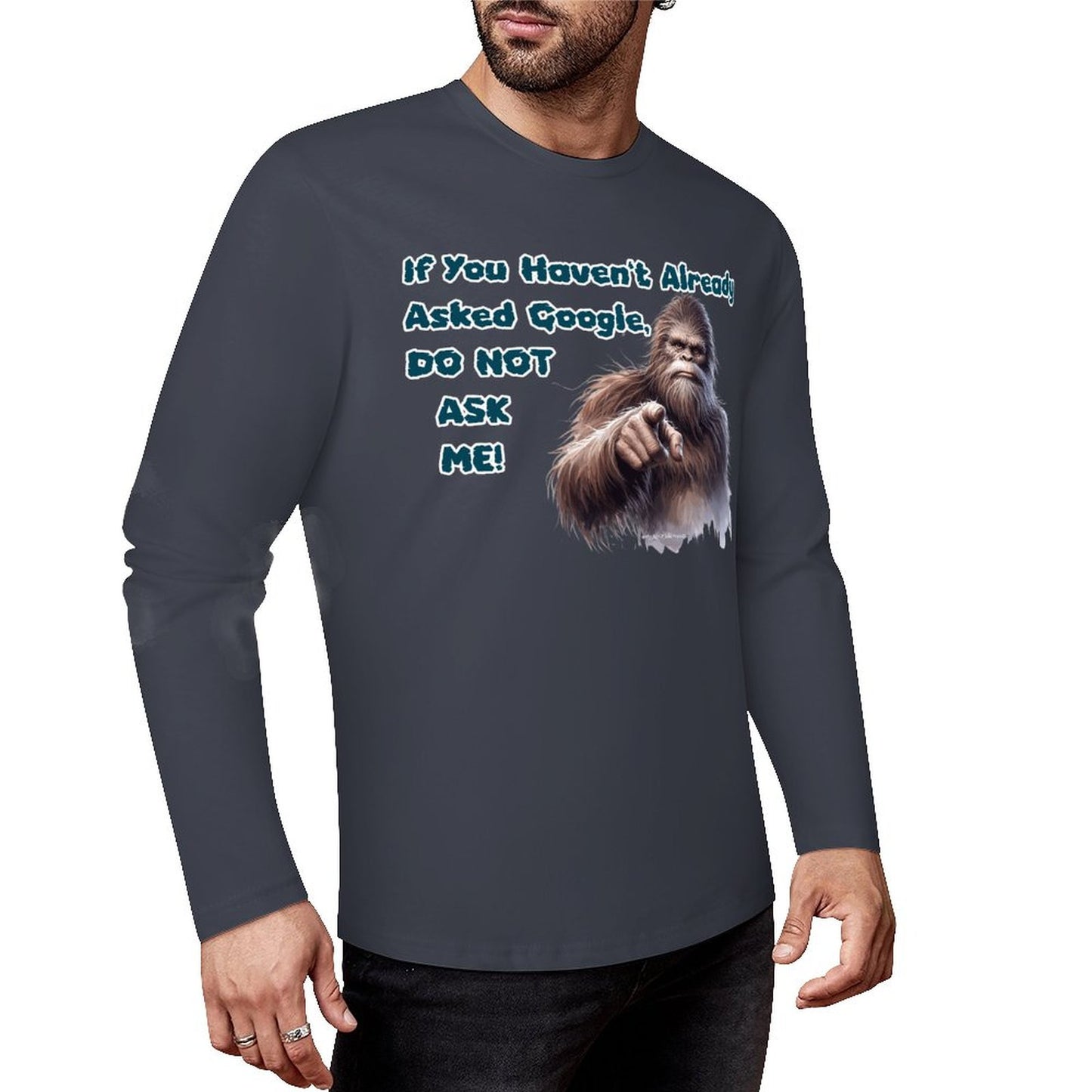 Bigfoot - Sasquatch Cotton Unisex Long Sleeve T-shirt