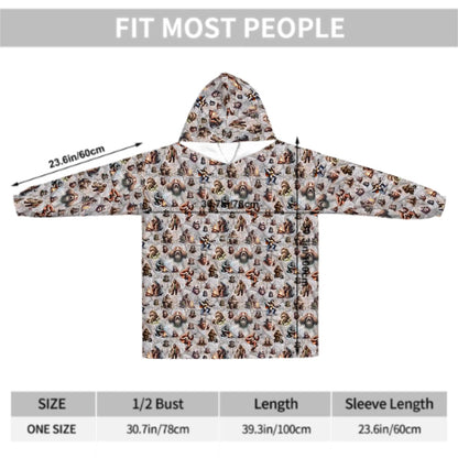 Adult Blanket Hoodie - Bigfoot, Sasquatch hoodie, hoodie
