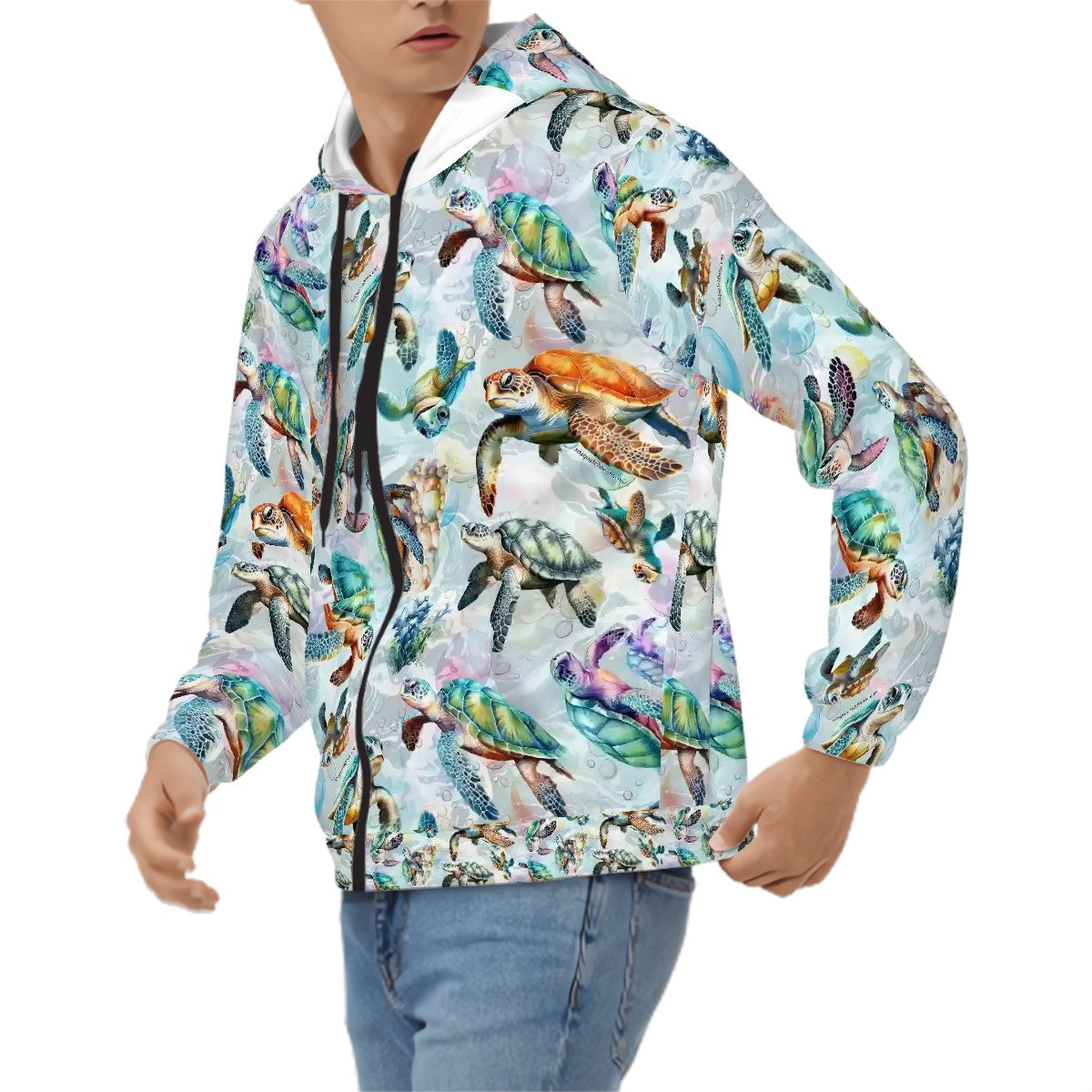 10 Animal Designs, Adult Zip Up Hoodie