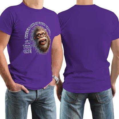 "There's on in every family...", Bigfoot, Sasquatch, Cotton Short Sleeve T-shirt