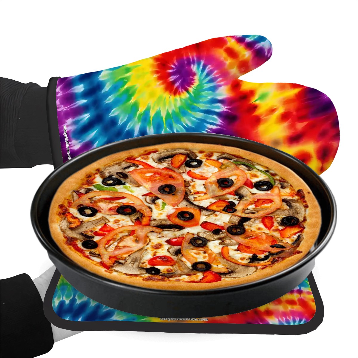 Set of 2 Tie Dye Oven Mitt and Pot Holder - 19 Designs