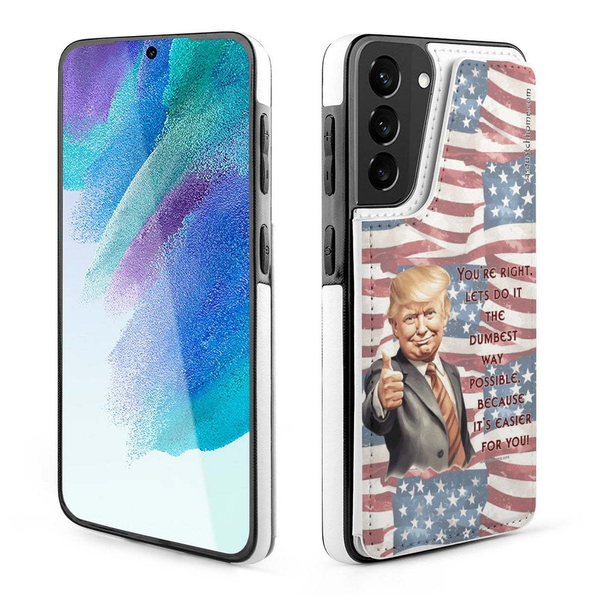 Samsung S21 Ultra, Phone Case / Flip Cover Wallet - Donald Trump "You're Right, Lets Do It...."