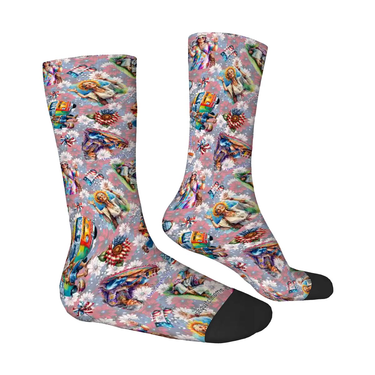 8 Patriotic Designs, Polyester Crew Socks