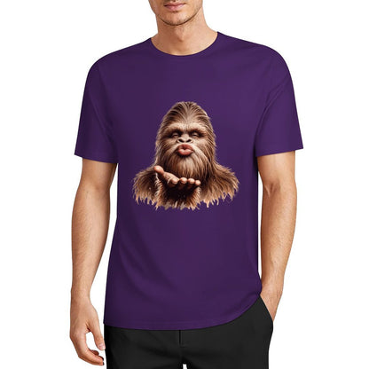 Bigfoot - Sasquatch Blow Kiss Short Sleeve Cotton T-Shirt