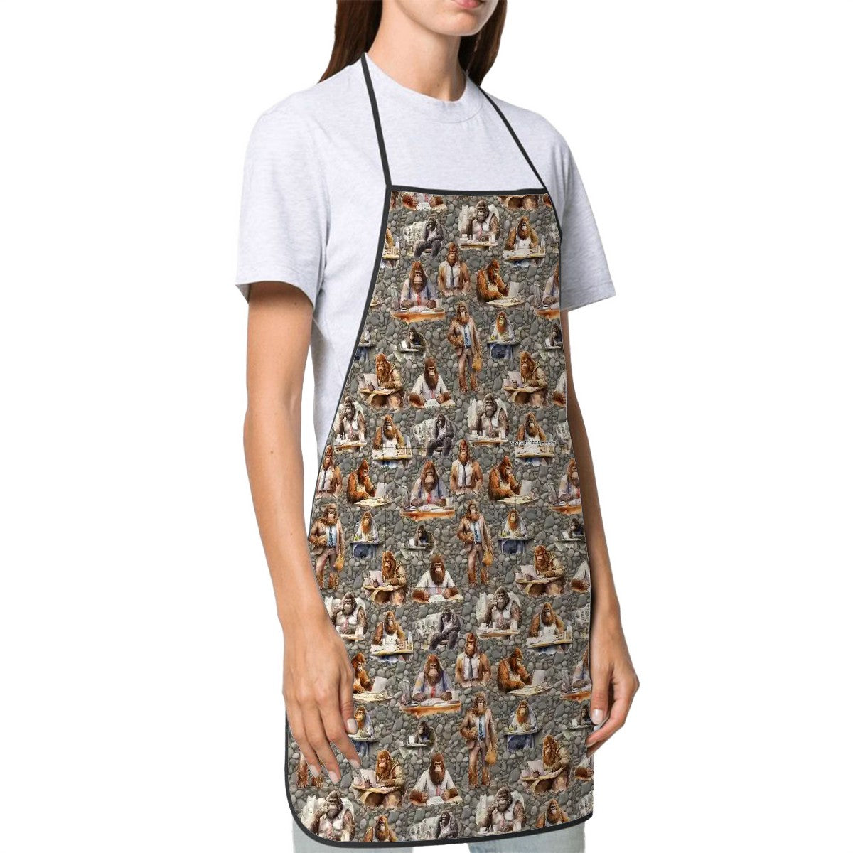 Sasquatch Bigfoot Designs, Polyester Apron with Pockets