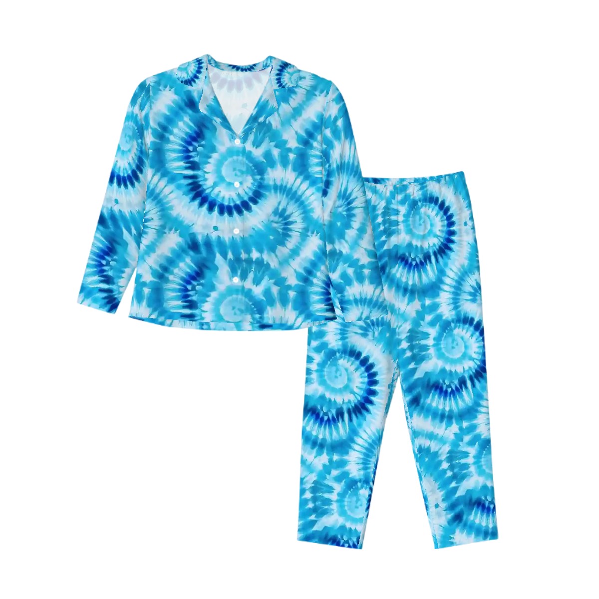 Tie-Dye  Themed Women’s Long Sleeved Pajama Set