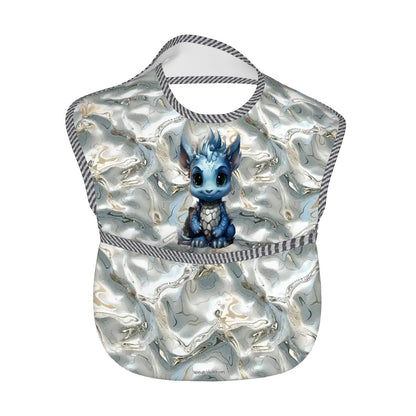 Baby Dragon on Silver Water, Baby Bibs Customized Services