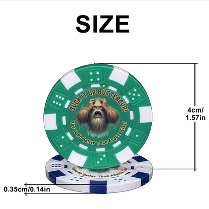 Sasquatch "Suck it up buttercup" 10 Piece Poker Chips Set