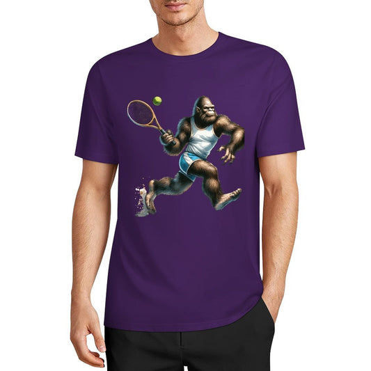 Bigfoot - Sasquatch Tennis Short Sleeve Cotton T-Shirt