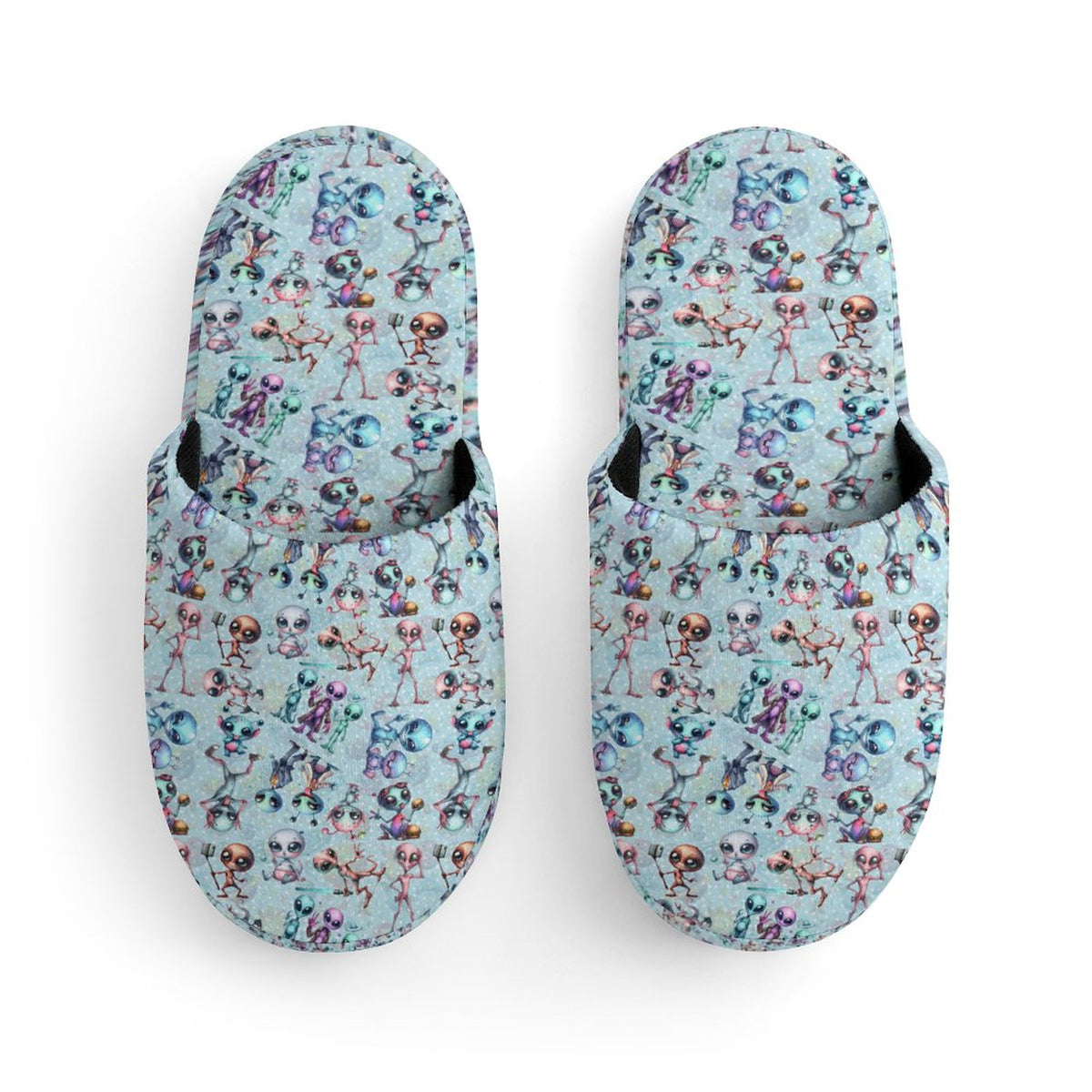 6 Alien Designs Flannel Children's Cotton Slippers