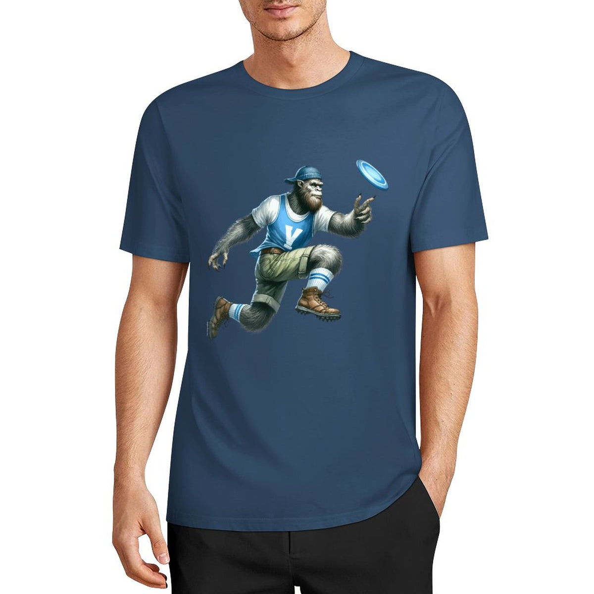 DTF 160gsm Cotton Men's Short Sleeve T-shirt (Front Printing)
