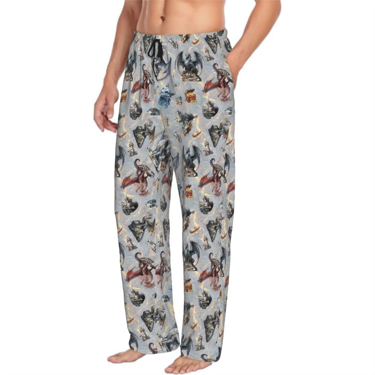 Mens Pajama Pants - Animal Designs, Men's Pajamas, pajama pants, dogs, cats, pigs, elephants +
