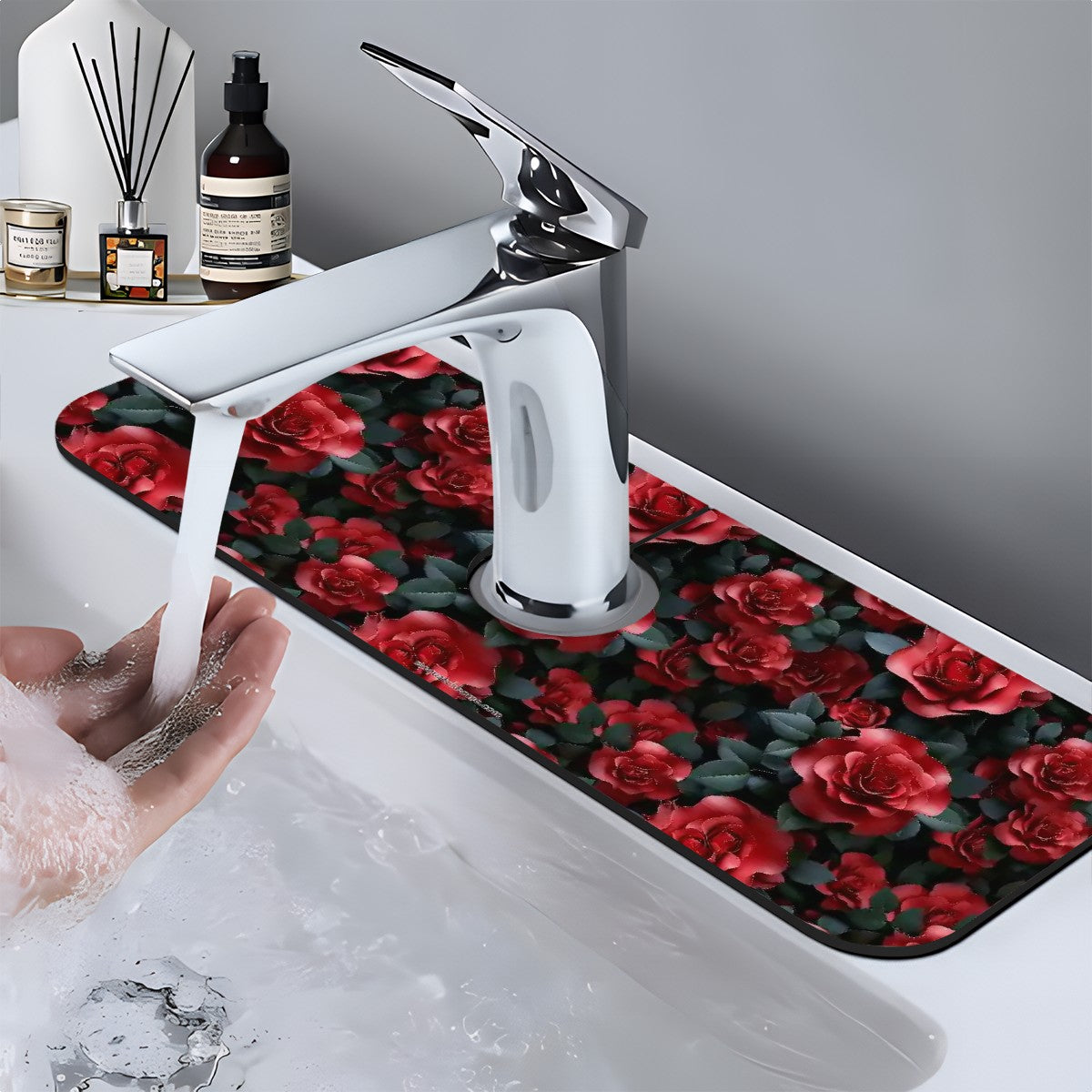 10 Flower Designs, Faucet Mat