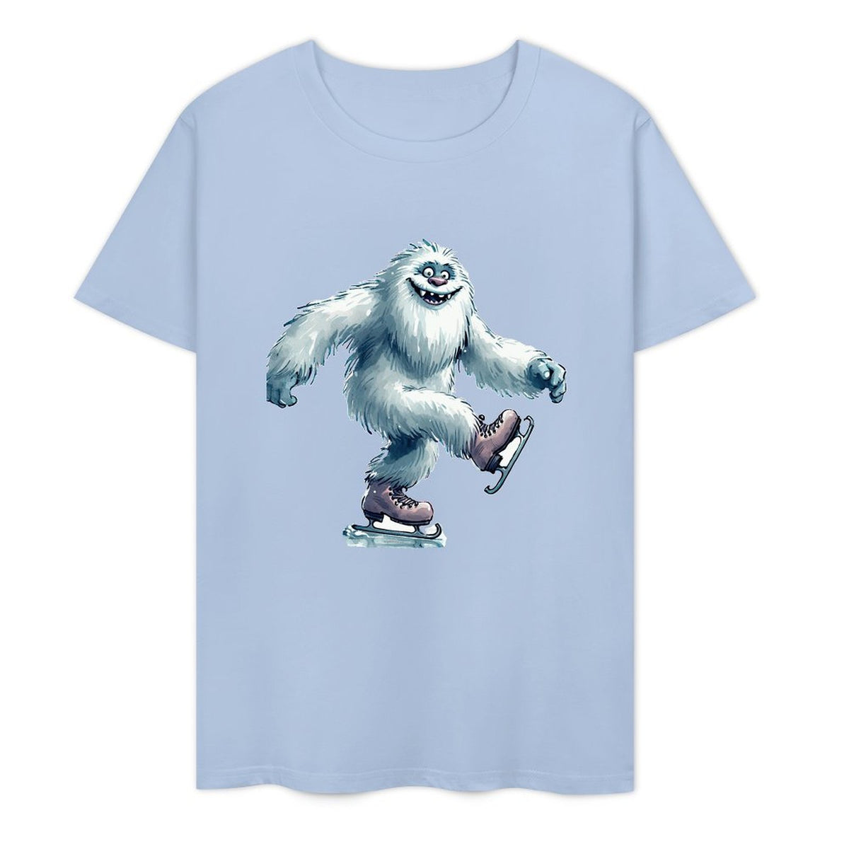 Bigfoot - Sasquatch Yeti Skate, Short Sleeve Cotton T-Shirt
