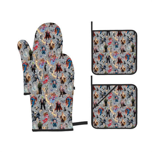 20 Donald Trump Designs, 4 Piece Oven Mitts and Pot Holders Sets