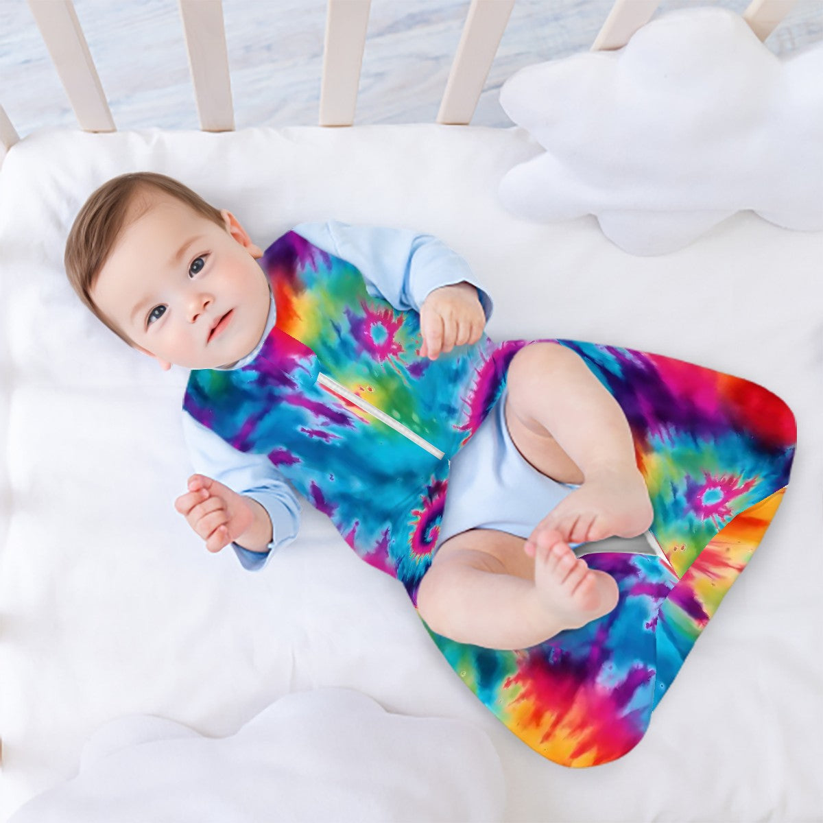Sleeveless Baby Sleep Sack - TIE Dye Collections - 19 Designs, tie dye sleep bag, hippie baby sleep bag