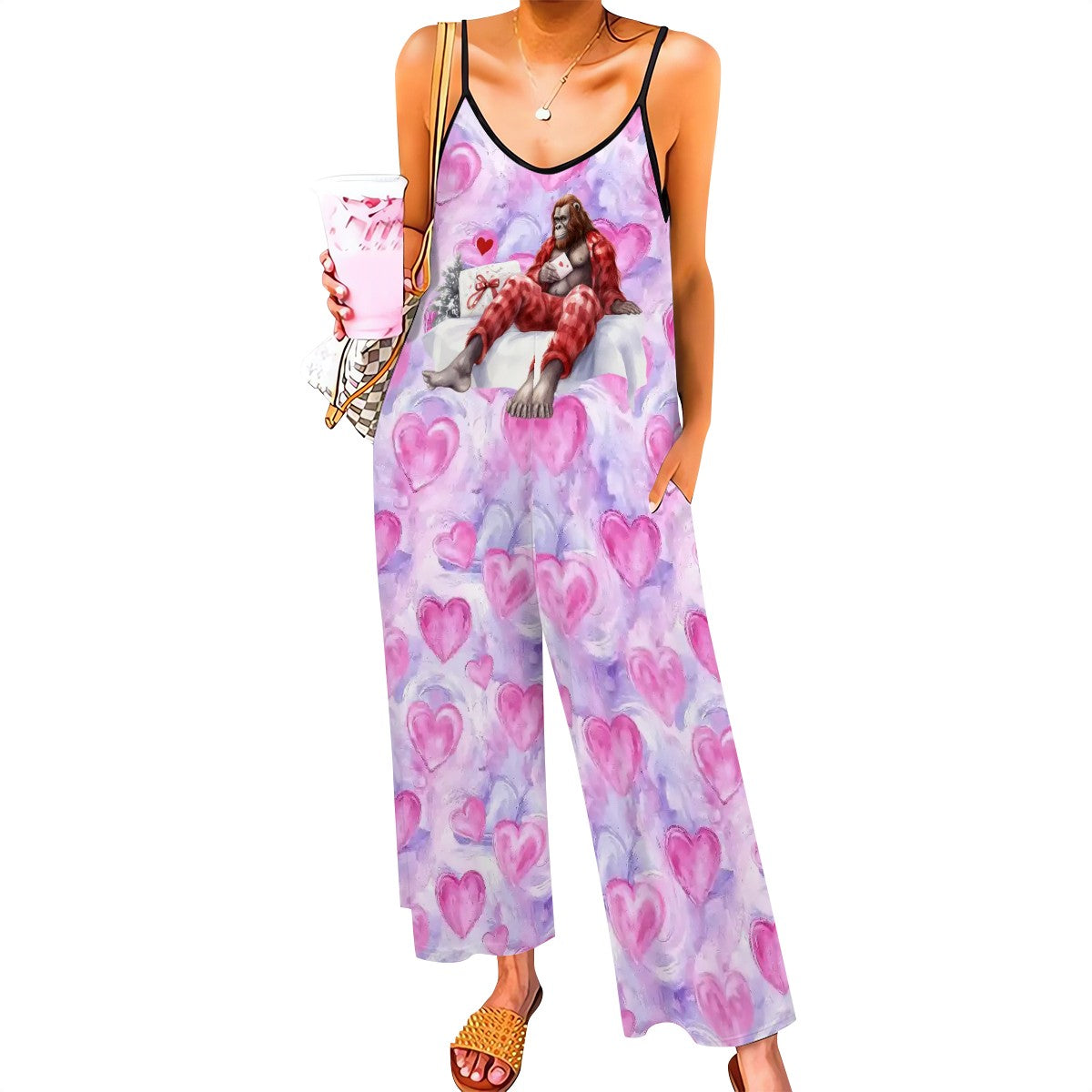 Valentine Bigfoot, Sasquatch, Casual Jumpsuits for Women