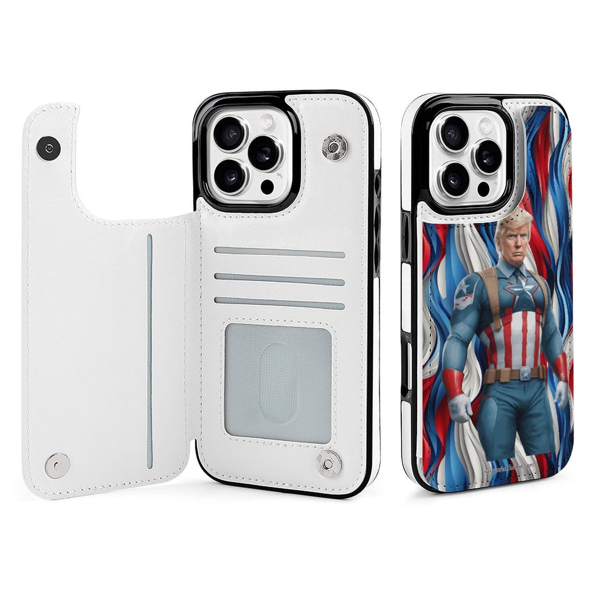 Ct America Donald Trump, iPhone 16 Faux Leather Wallet Case