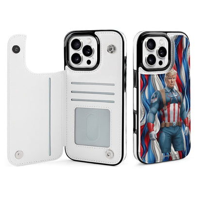 Ct America Donald Trump, iPhone 16 Faux Leather Wallet Case