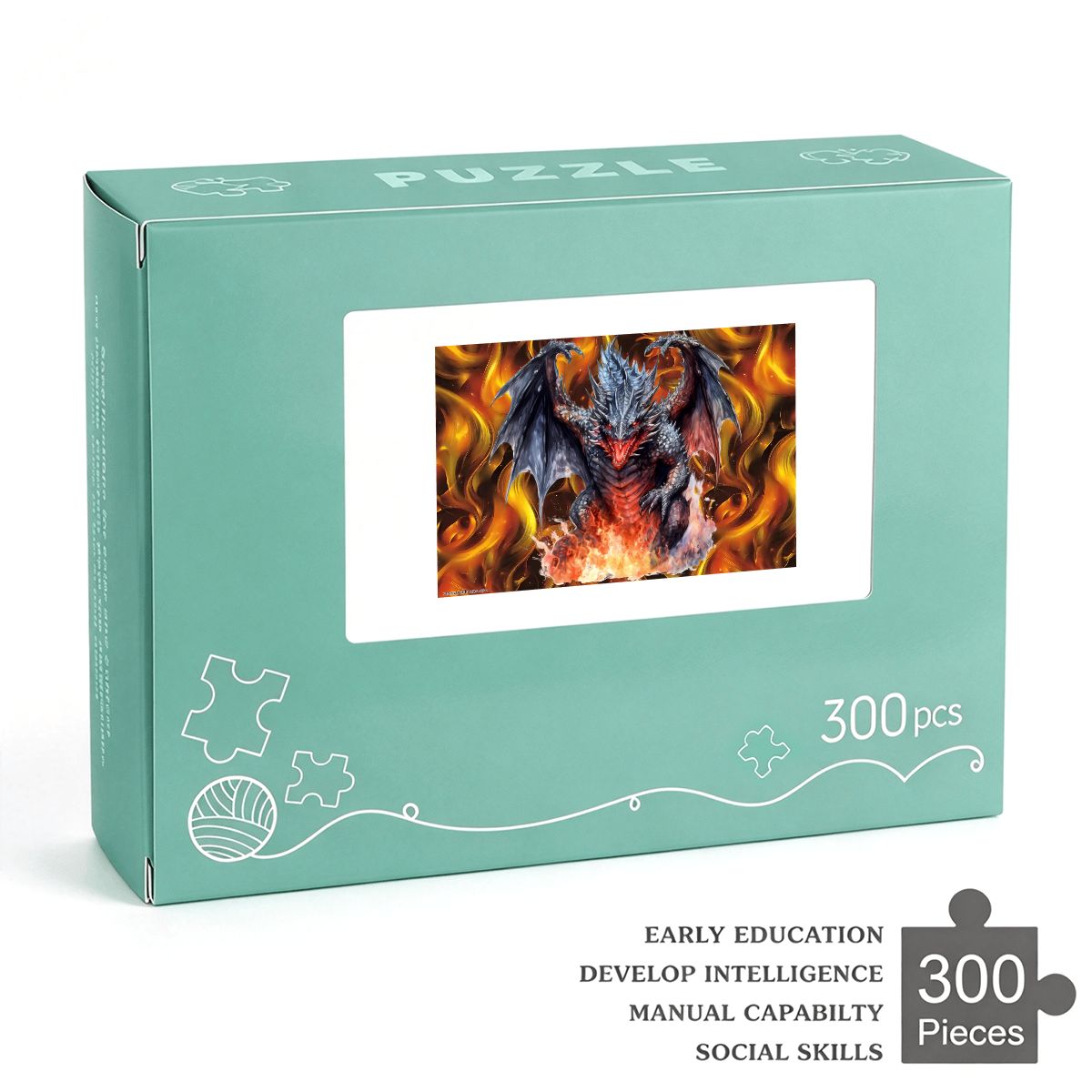 Dragon Fire 300pcs Horizontal Wooden Jigsaw Puzzles