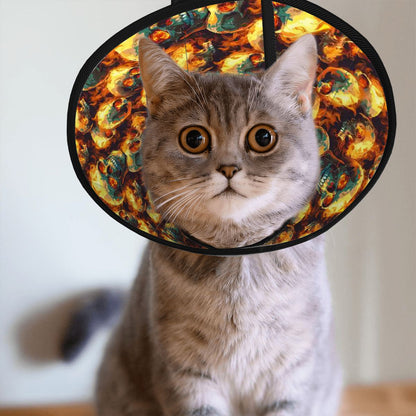 Firey Skulls Pet Elizabethan, Pet Medical Collar