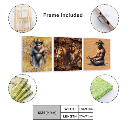 Canvas Wall Art -16”x 20” (x3) - Made In USA