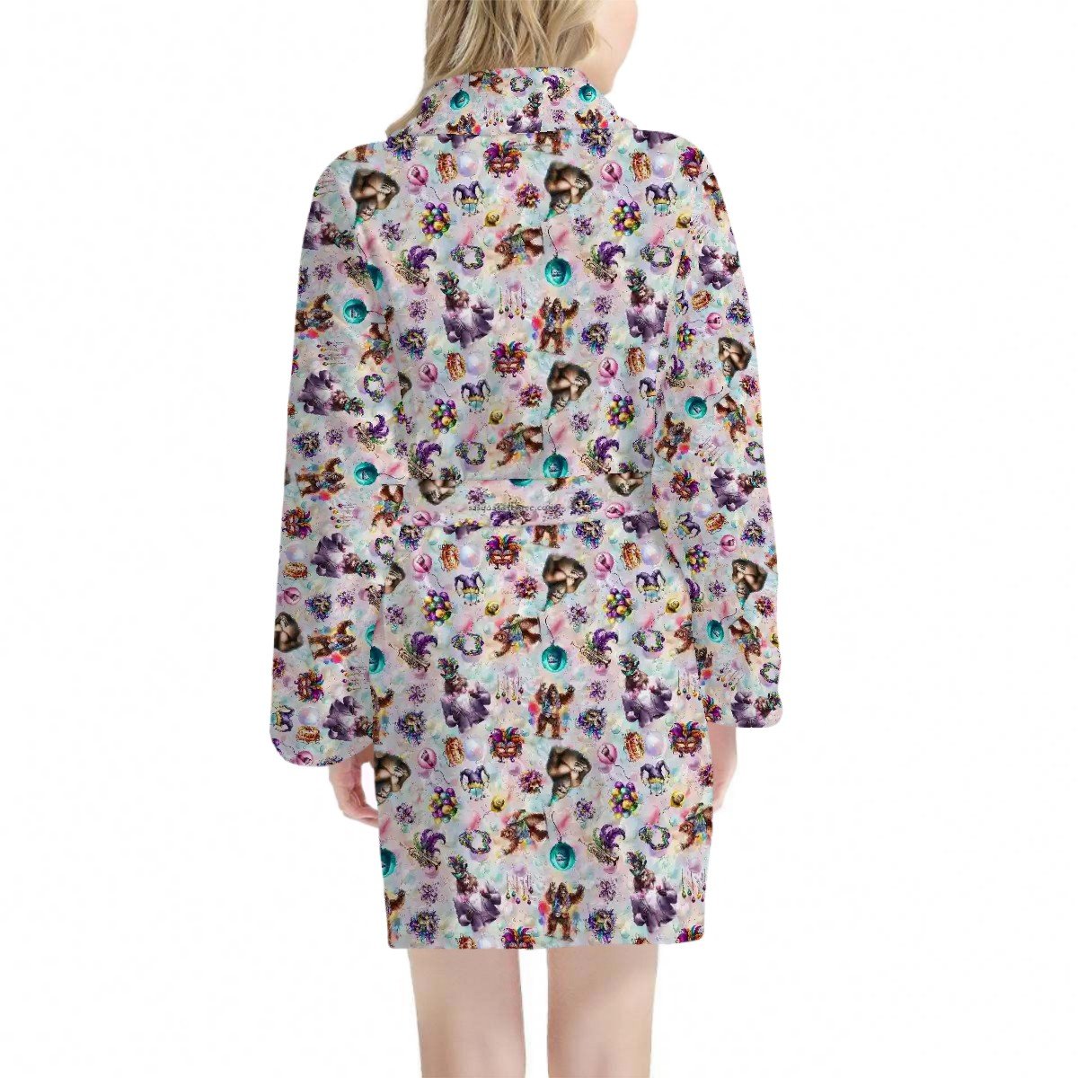 20 Bigfoot Sasquatch Designs, Women’s Bath Robe 33.5” Long